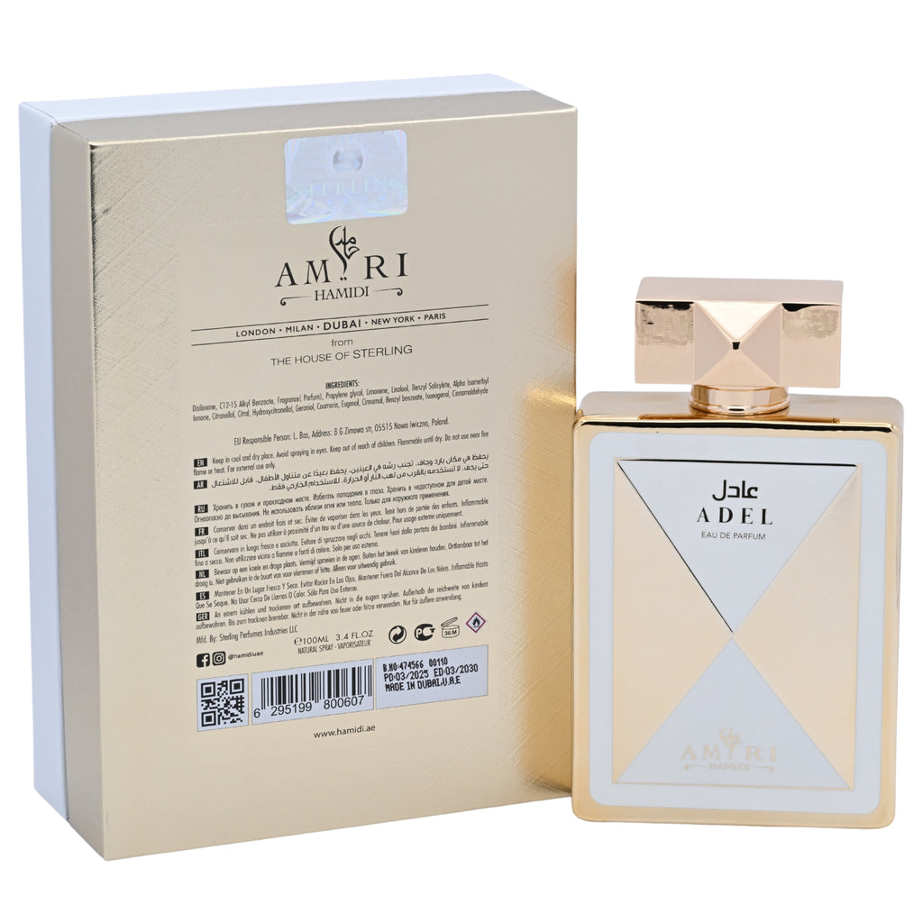 Hamidi Adel Eau de Parfum (EDP) Spray for Unisex 3.4 oz / 100 ml New in Retail Box