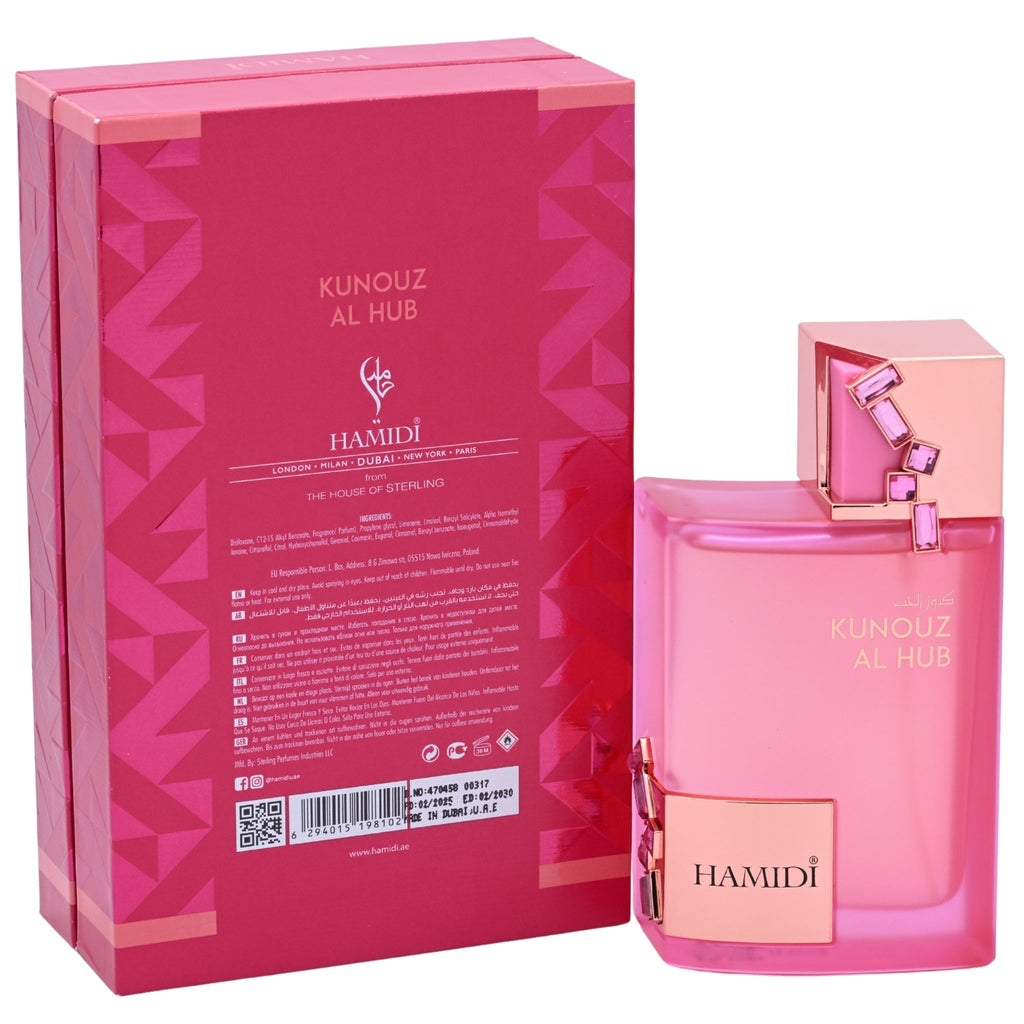 Hamidi Kunouz Al Hub Eau de Parfum (EDP) Unisex Spray 3.4 oz / 100 ml - New in Box