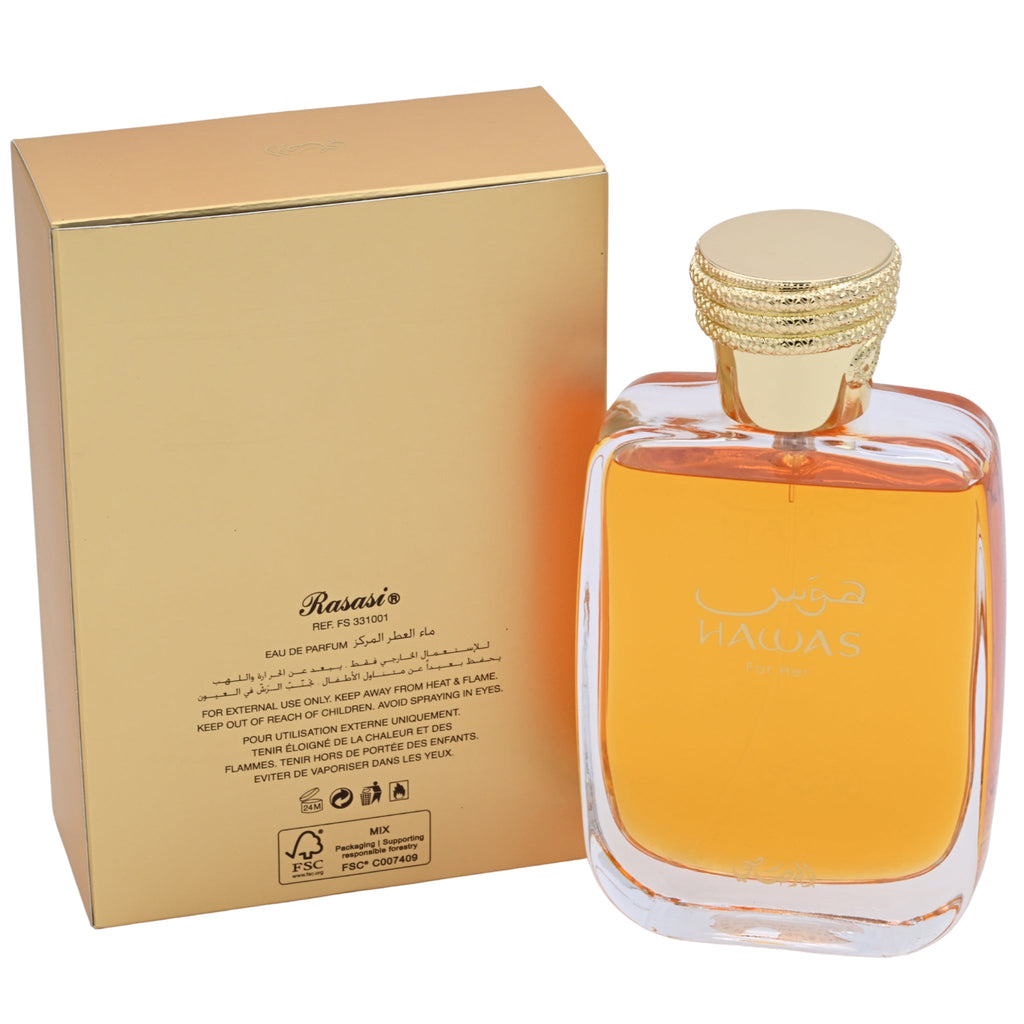 Hawas for her by Rasasi perfume EDP 3.38 oz New in Box