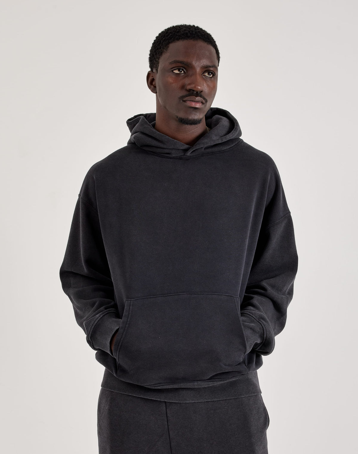 DH Essentials Acid Wash Fleece Pullover Hoodie