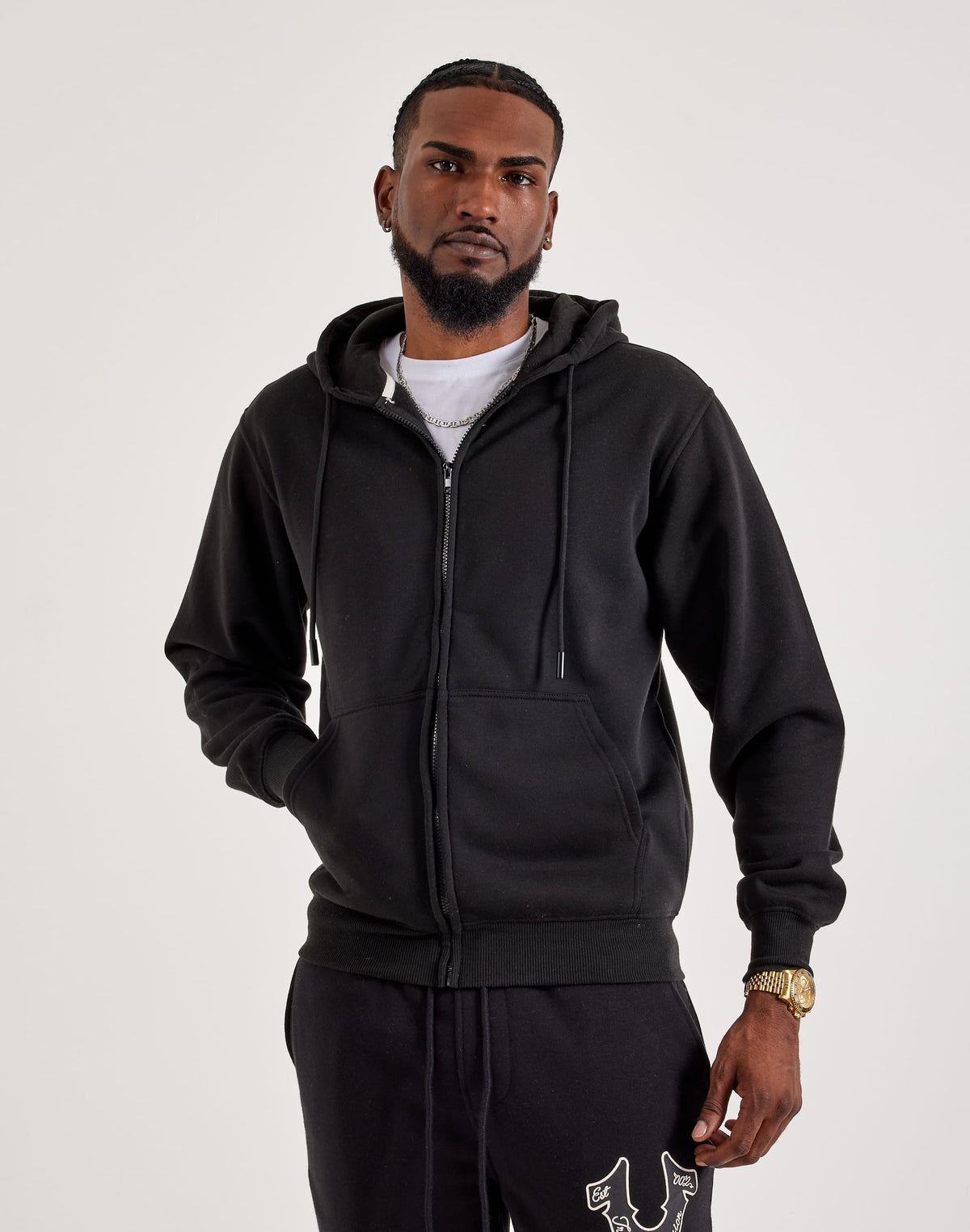 DH Essentials Basic Full-Zip Fleece Hoodie