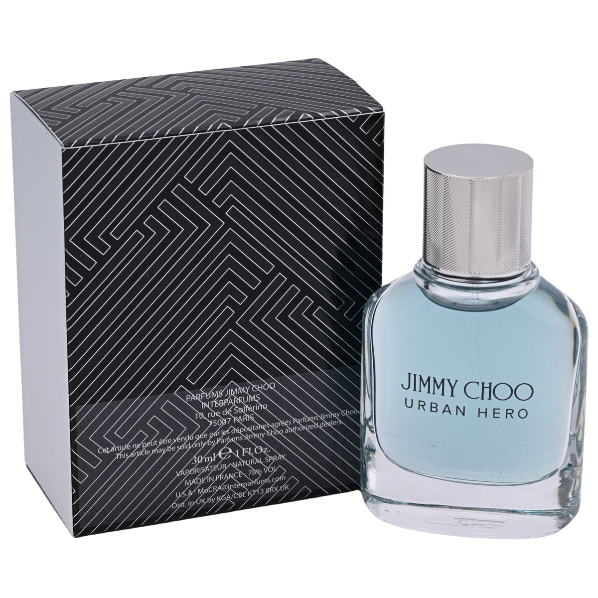 Jimmy Choo Urban Hero Eau de Parfum Spray for Men 1.0 fl oz (30 ml) New in Retail Box