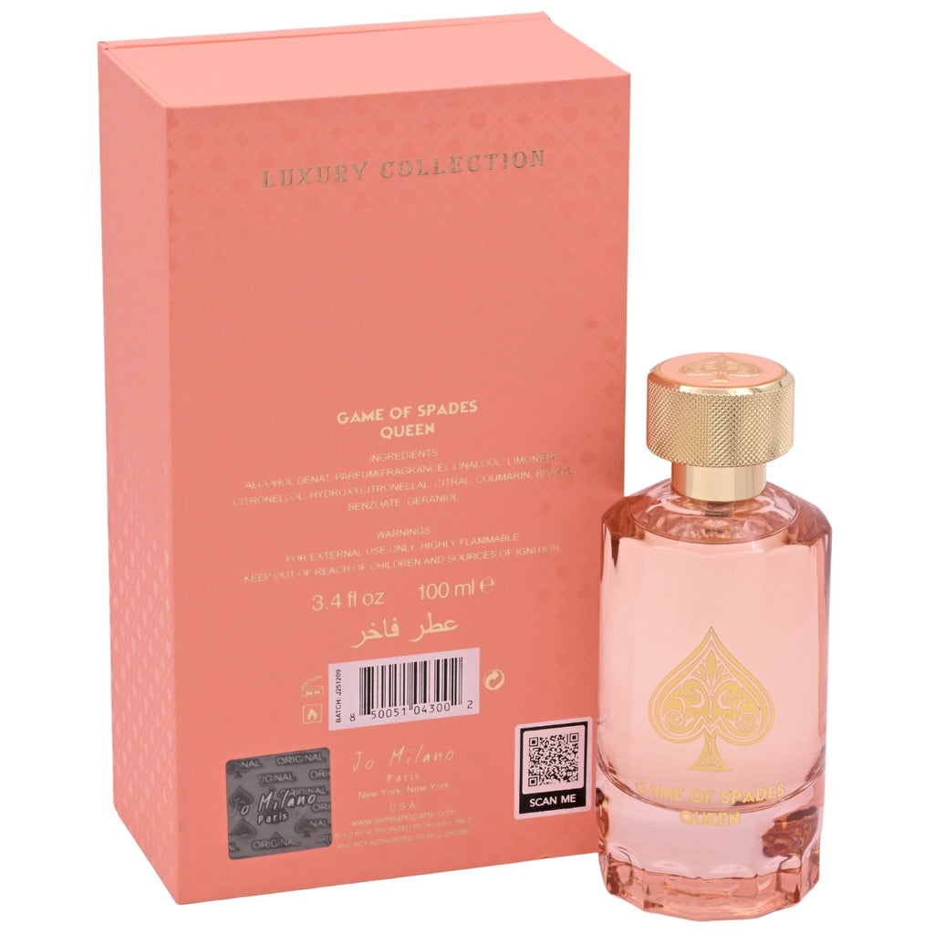 Jo Milano Paris Game of Spades Queen Parfum Spray for Women 3.4 fl oz (100 ml) New Retail Box