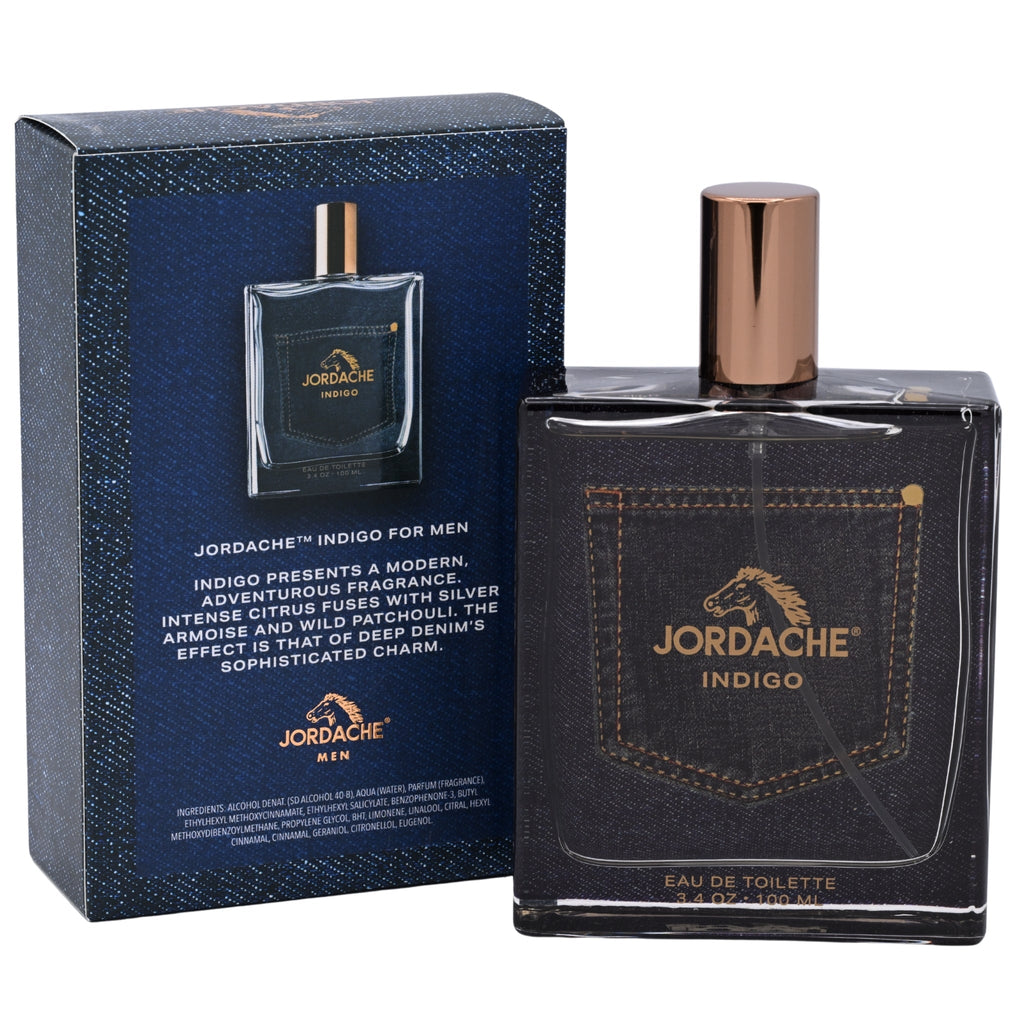 Jordache Indigo Eau de Toilette (EDT) Spray for Men 3.4 fl oz, New Retail Box