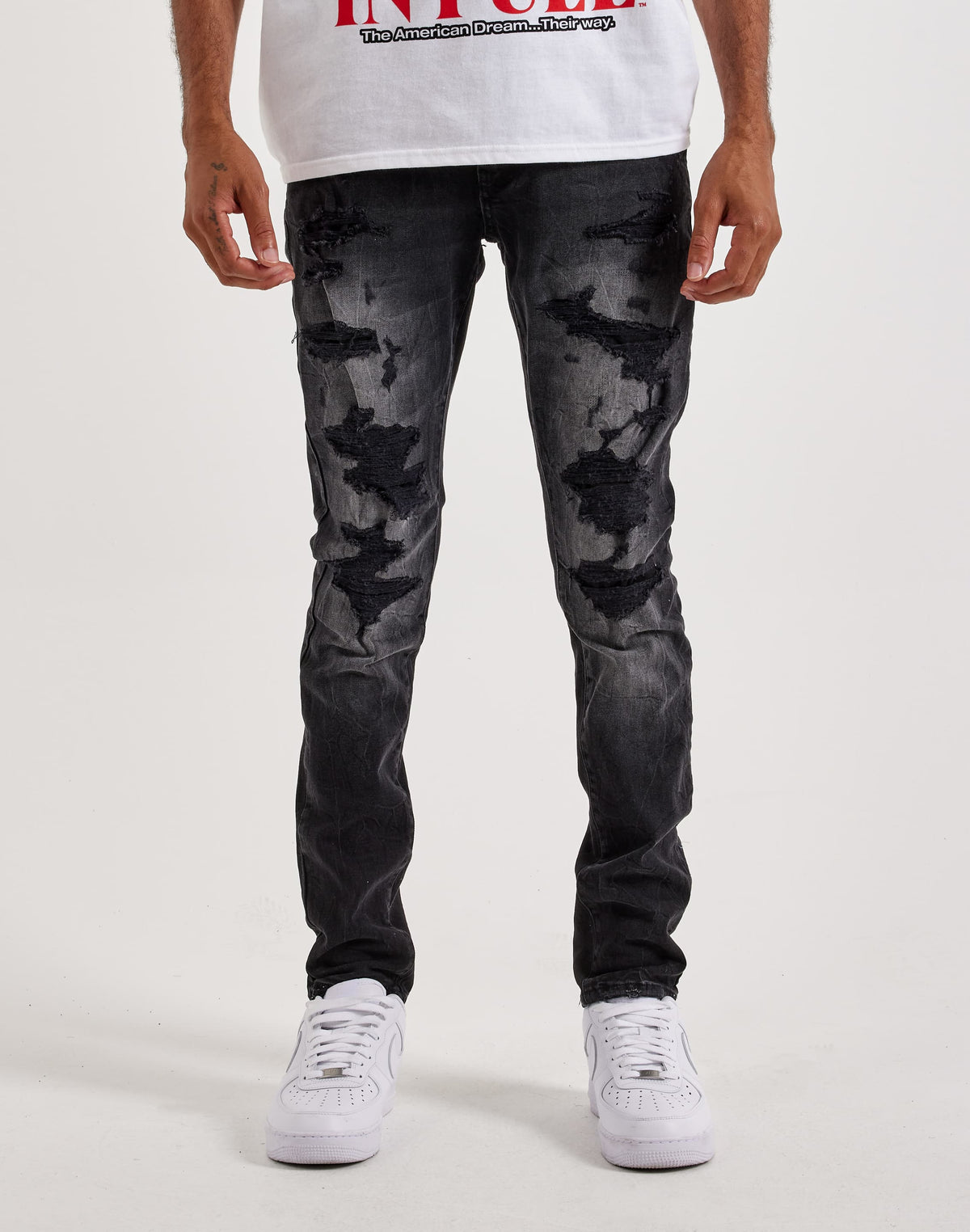 Jordan Craig  Distressed Skinny Denim Jeans