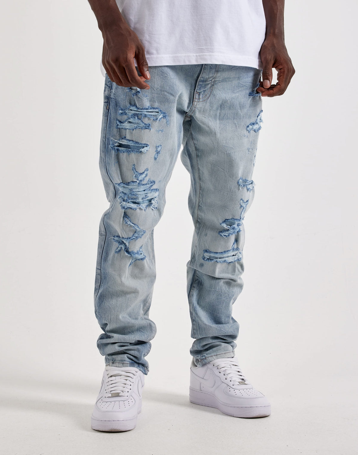 Jordan Craig Sean Slim Distressed Denim Jeans