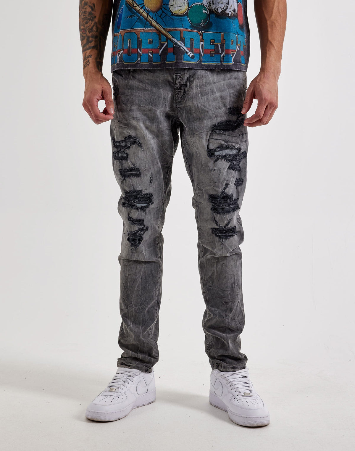 Jordan Craig  Distressed Sean Slim Denim Jeans