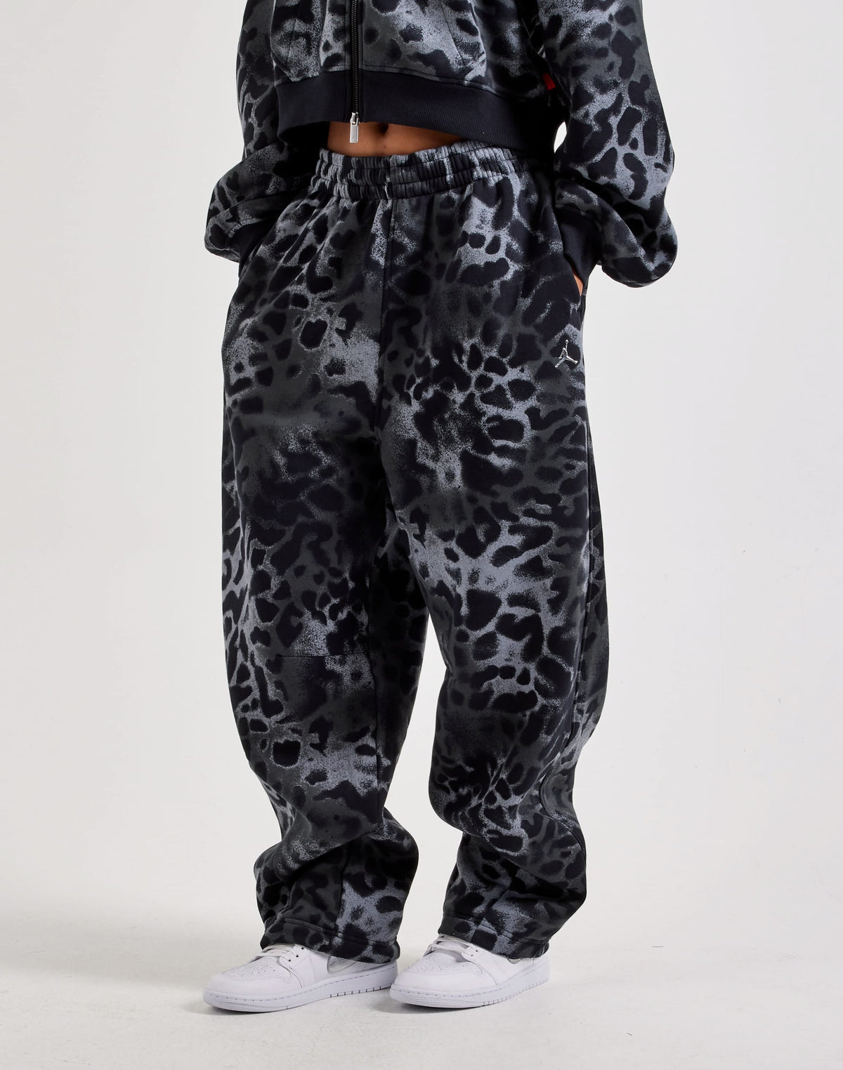 Jordan Brooklyn Fleece Animal Print Wide Leg Pants
