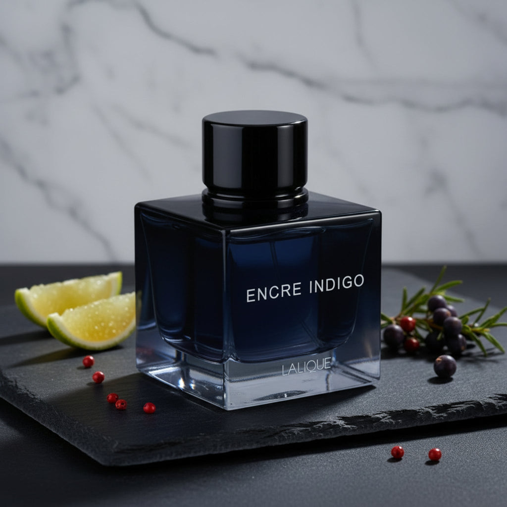 Lalique Encre Indigo Eau de Parfum Spray for Men 3.4 oz (100 ml)