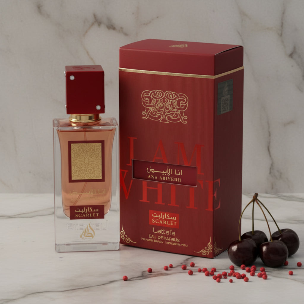Lattafa Ana Abiyedh I Am White Scarlet Eau de Parfum Spray, Unisex, 2.04 oz (60 ml) - New Retail Box