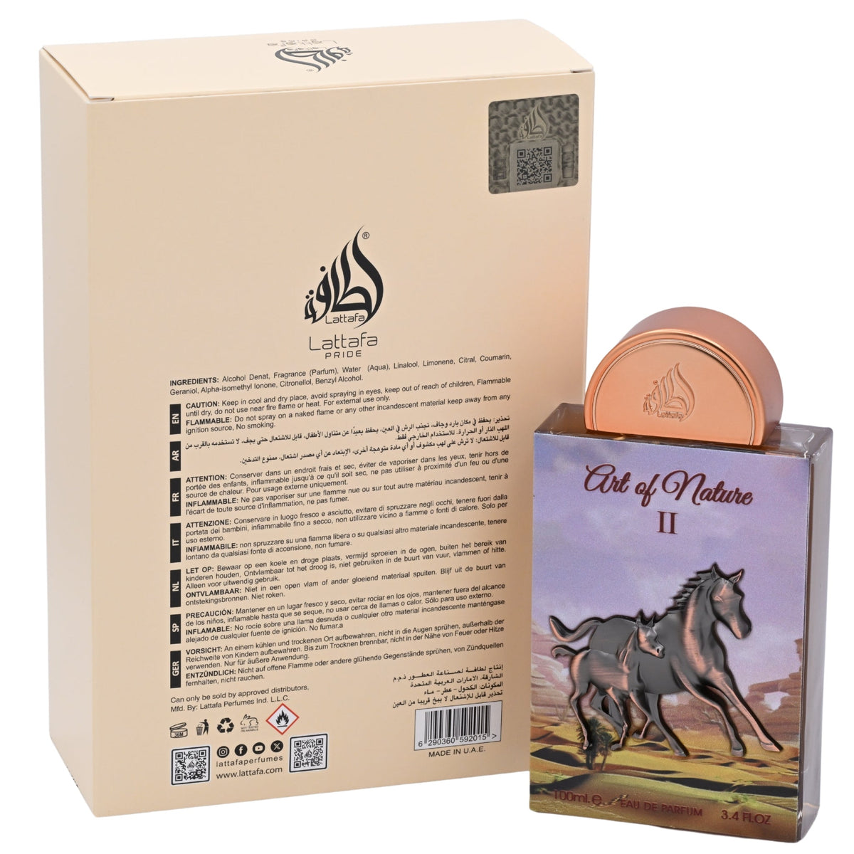 Lattafa Art Of Nature II EDP Spray Unisex 3.4 oz 100ml New Box