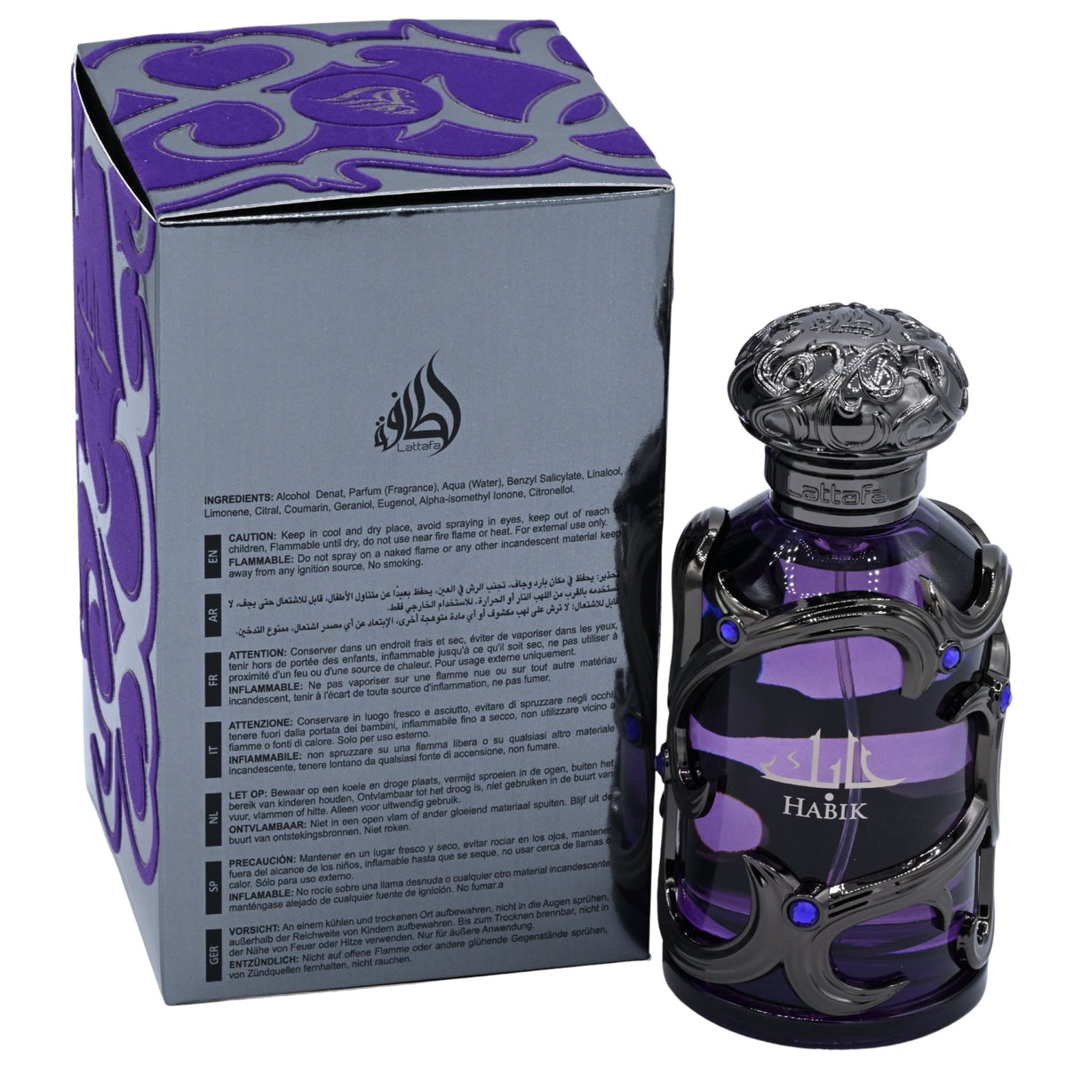 Lattafa Habik Eau de Parfum (EDP) Spray for Men 3.4 oz New Retail Box