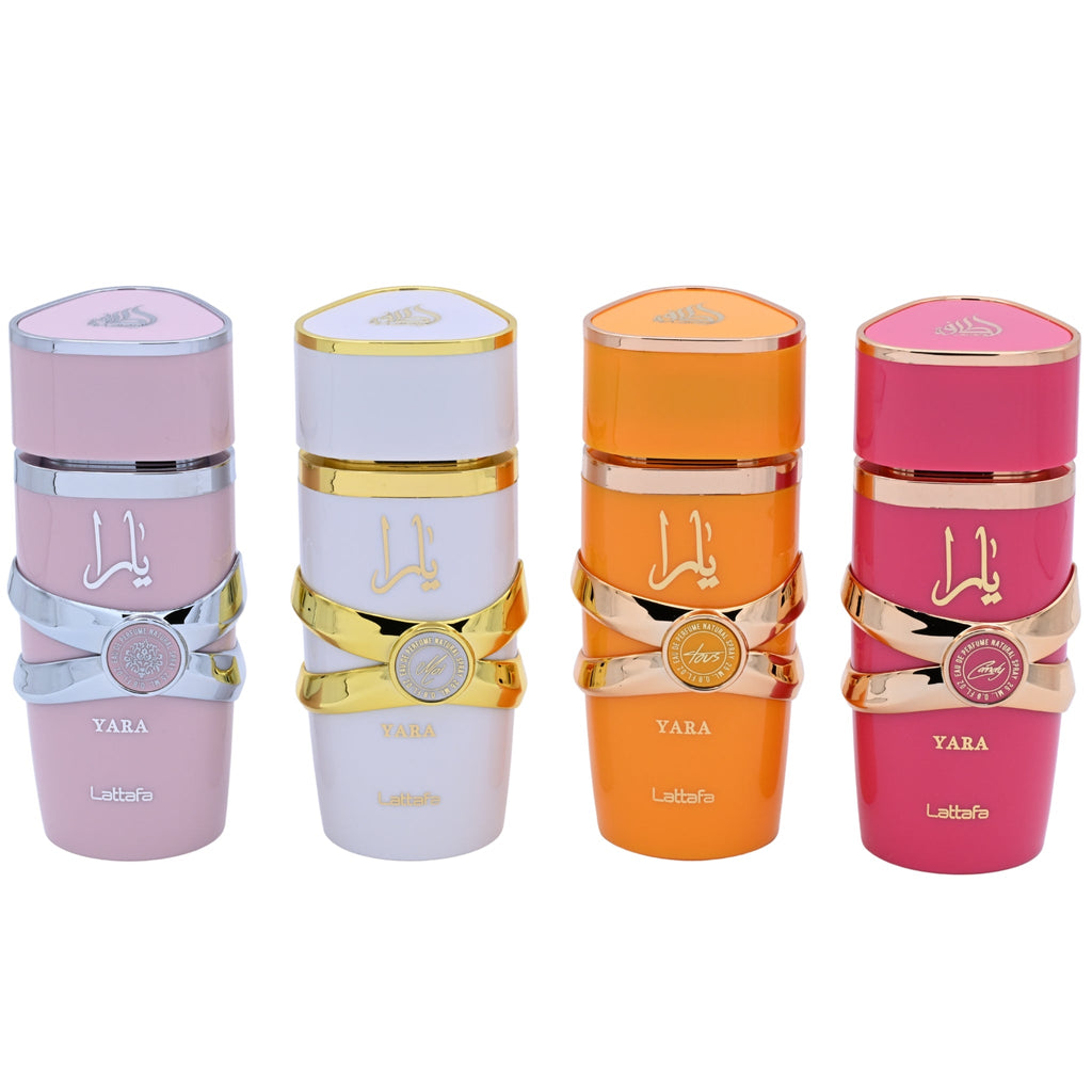 Lattafa My Yara Collection 4-Piece Eau de Parfum Spray Gift Set for Women (4 x 0.85 fl oz / 25 mL)