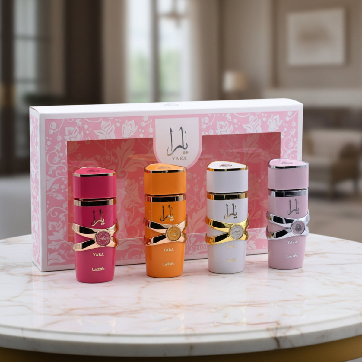 Lattafa My Yara Collection 4-Piece Eau de Parfum Spray Gift Set for Women (4 x 0.85 fl oz / 25 mL)