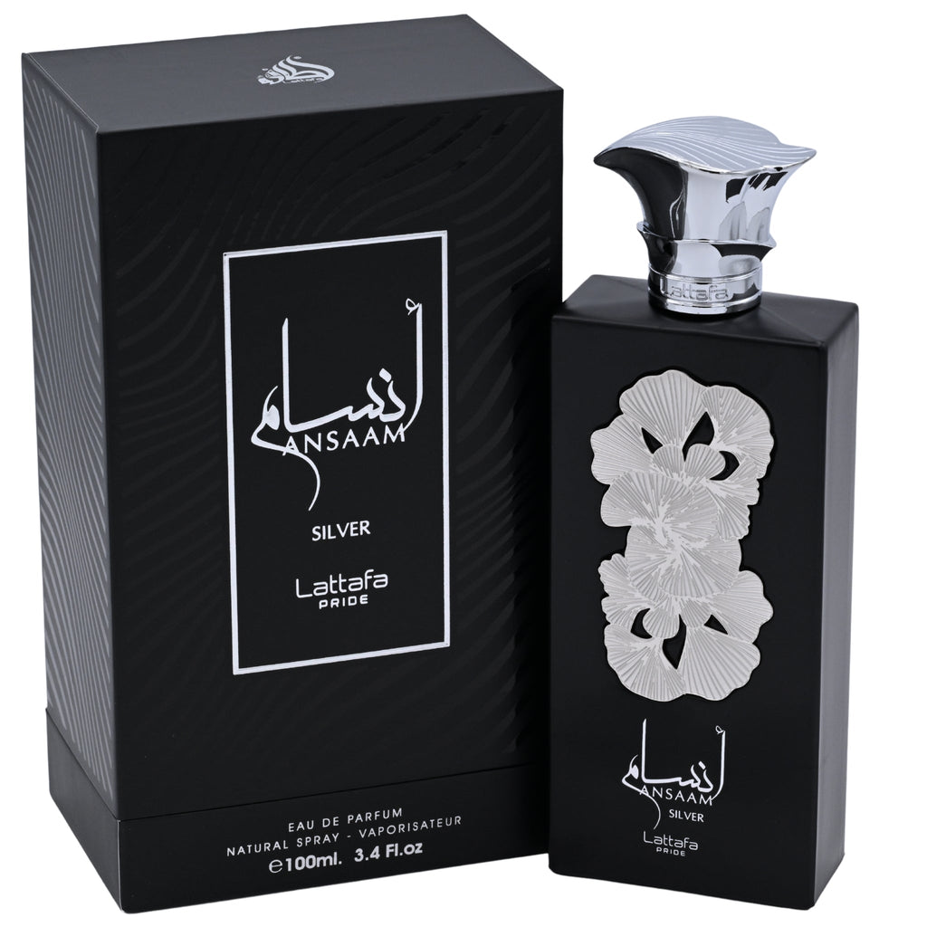 Lattafa Pride Ansaam Silver Eau de Parfum (EDP) Spray for Men 3.4 oz / 100 ml, New Retail Box