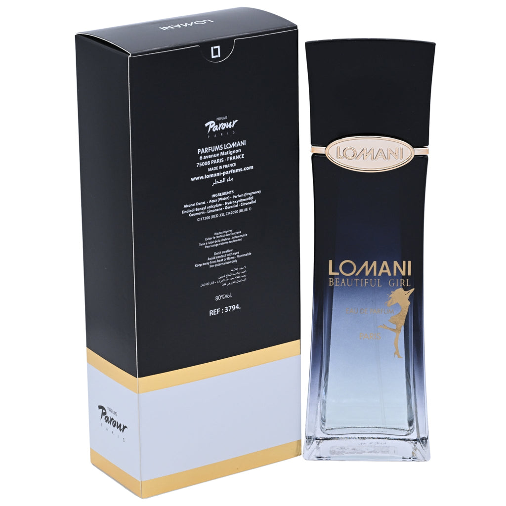 Lomani Beautiful Girl Eau de Parfum (EDP) Spray for Women 3.3 oz / 100 ml, New Retail Box
