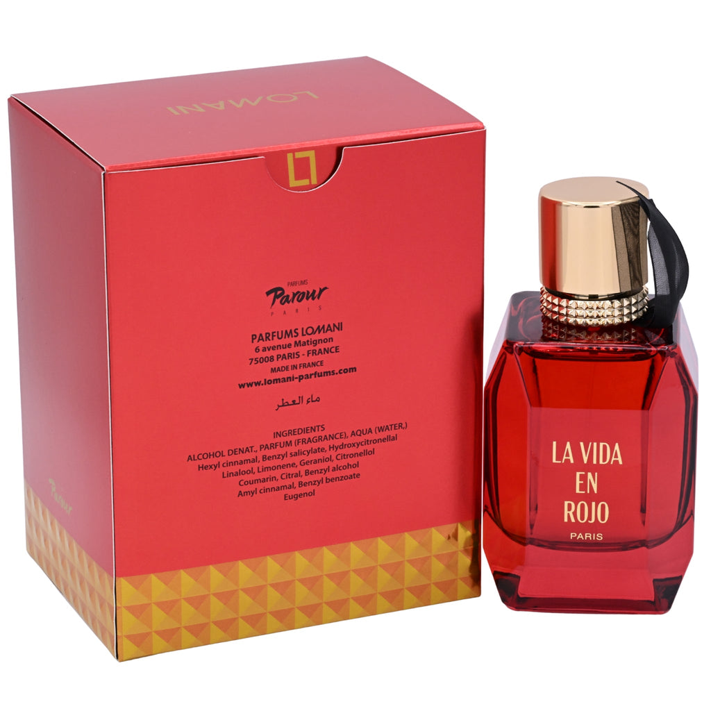 Lomani La Vida En Rojo Eau de Parfum Spray for Women 3.4 oz (100 ml) by Lomani