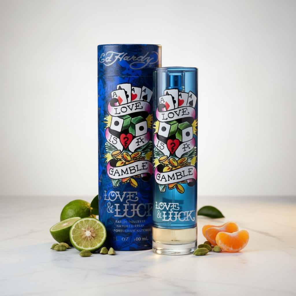 LOVE & LUCK Ed Hardy by Christian Audigier 3.4 / 3.3 oz EDT for Men New In Box