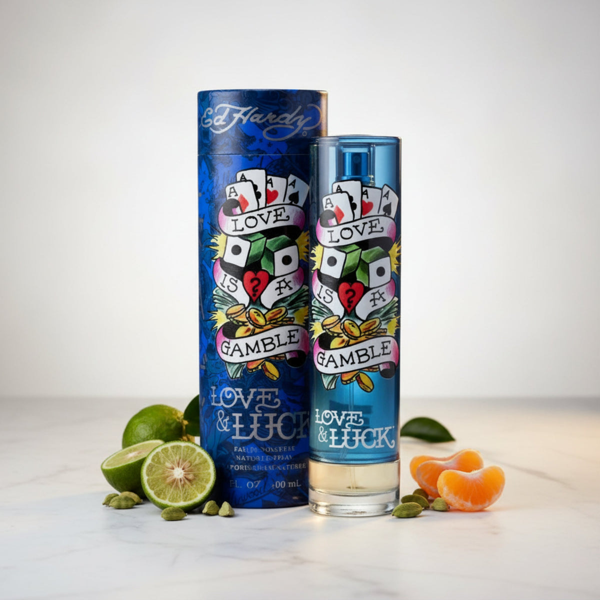 LOVE & LUCK Ed Hardy by Christian Audigier 3.4 / 3.3 oz EDT for Men New In Box