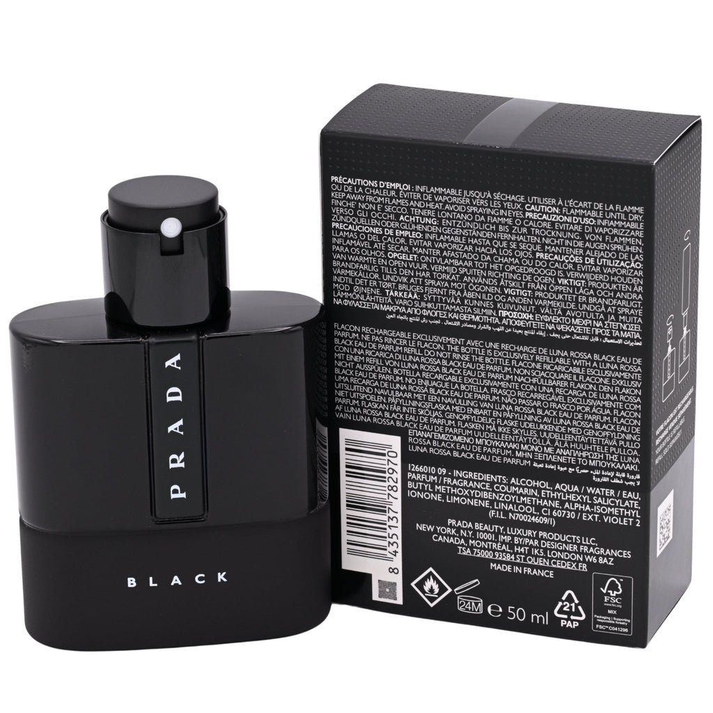 Luna Rossa Black by Prada cologne for men EDP 1.6 oz New in Box