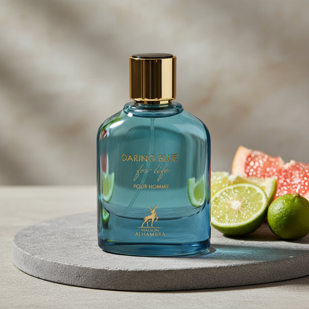 Maison Alhambra Daring Blue For Life Eau de Parfum Spray for Men 3.4 oz (100 ml)