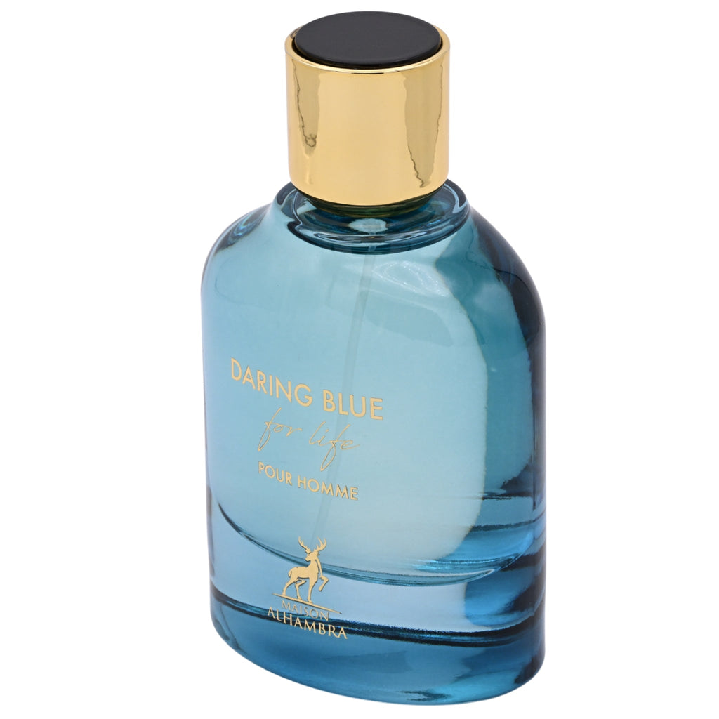 Maison Alhambra Daring Blue For Life Eau de Parfum Spray for Men 3.4 oz (100 ml)