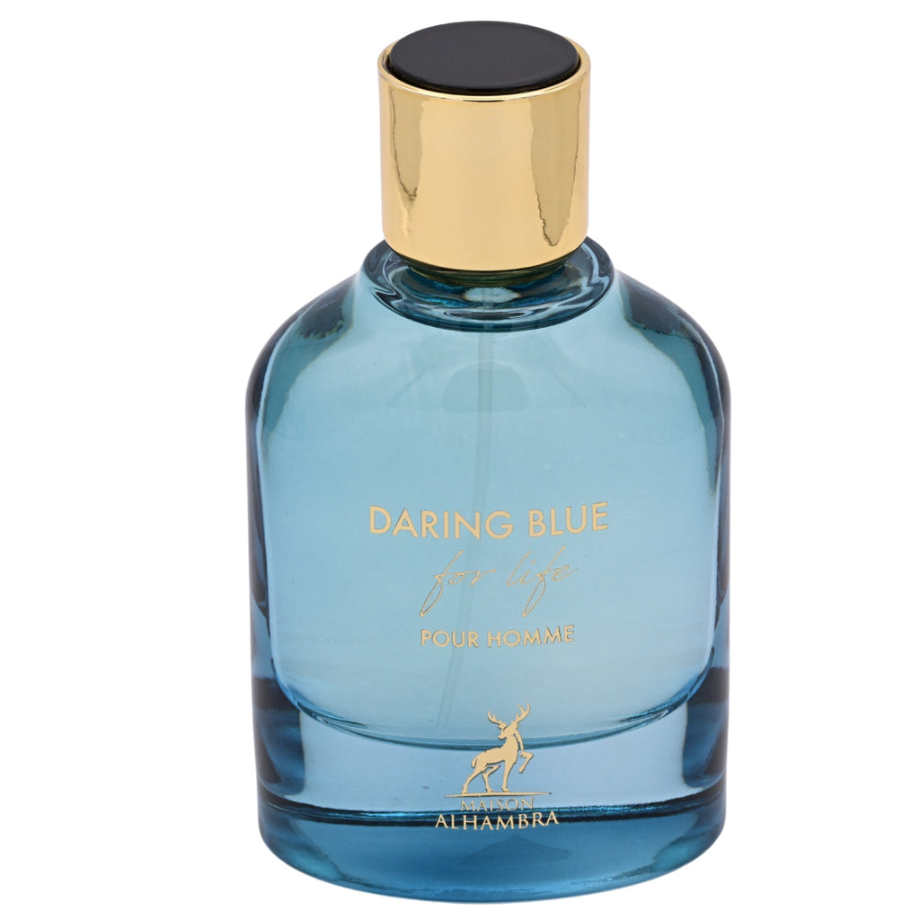 Maison Alhambra Daring Blue For Life Eau de Parfum Spray for Men 3.4 oz (100 ml)