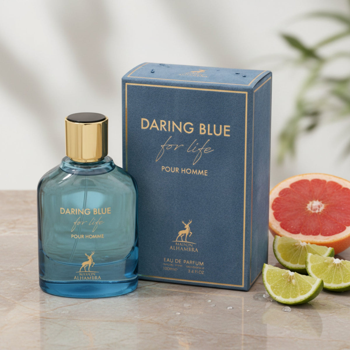 Maison Alhambra Daring Blue For Life Eau de Parfum Spray for Men 3.4 oz (100 ml)