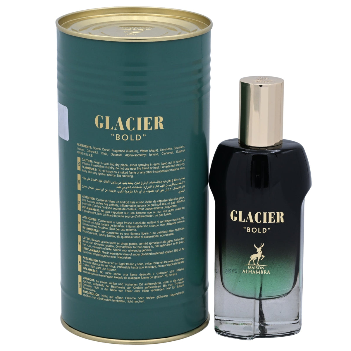 Maison Alhambra Glacier Bold Eau de Parfum Spray, Unisex, 3.4 oz (100 ml) - New Retail Box