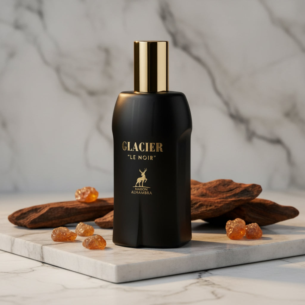 Maison Alhambra Glacier Le Noir Eau de Parfum Spray for Men 3.4 oz (100 ml) New Retail Box