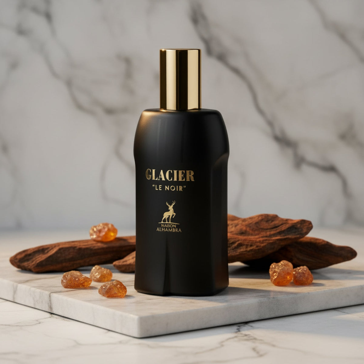 Maison Alhambra Glacier Le Noir Eau de Parfum Spray for Men 3.4 oz (100 ml) New Retail Box