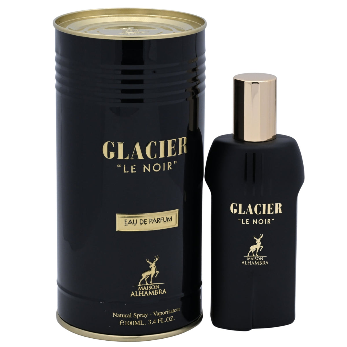 Maison Alhambra Glacier Le Noir Eau de Parfum Spray for Men 3.4 oz (100 ml) New Retail Box
