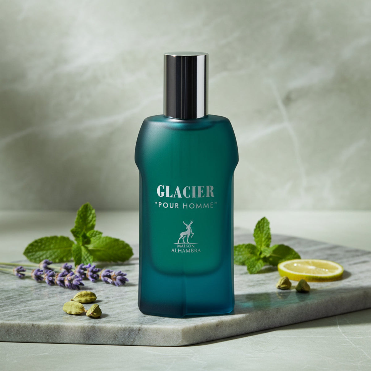Maison Alhambra Glacier Pour Homme Eau de Parfum Spray for Men 3.4 oz (100 ml) New in Box