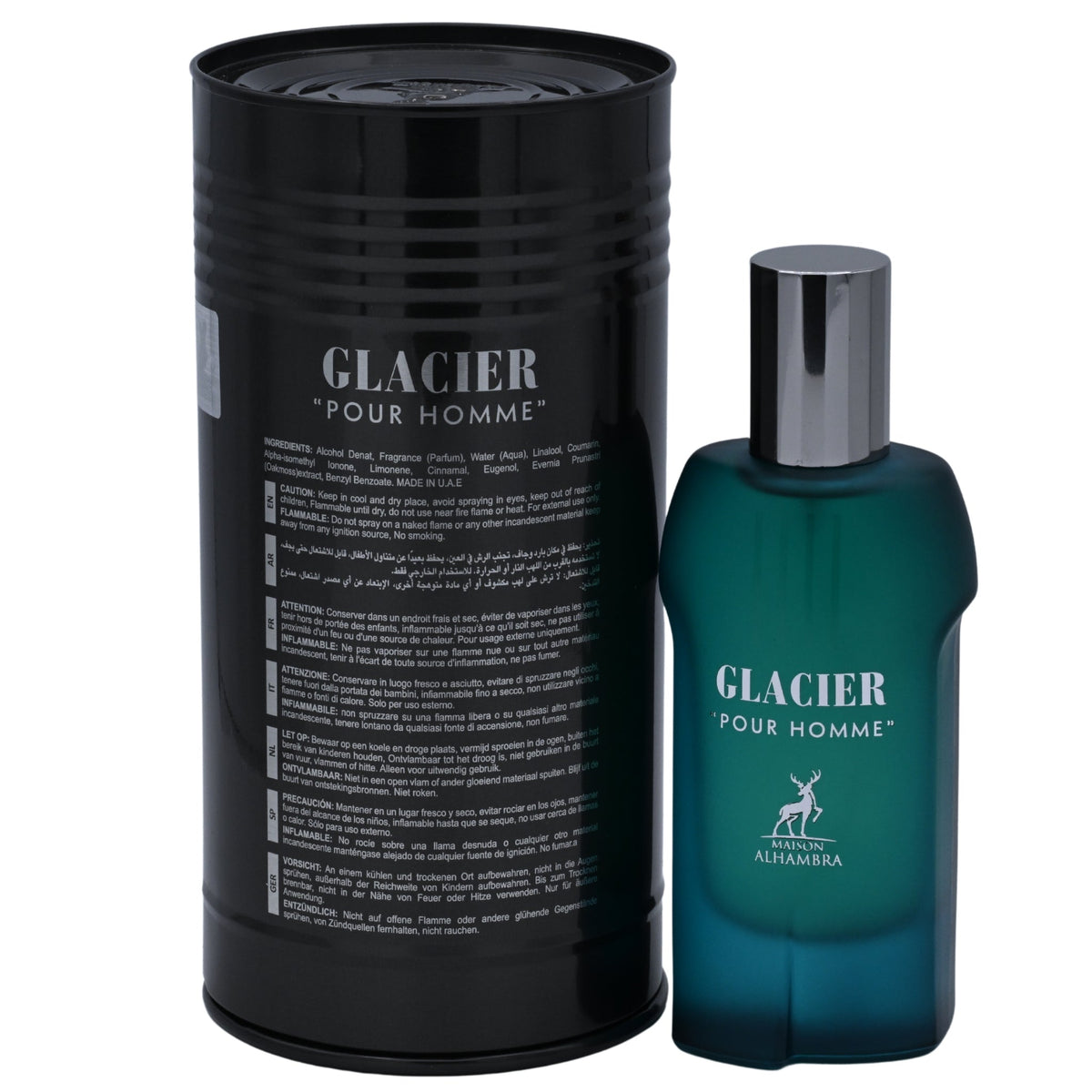 Maison Alhambra Glacier Pour Homme Eau de Parfum Spray for Men 3.4 oz (100 ml) New in Box