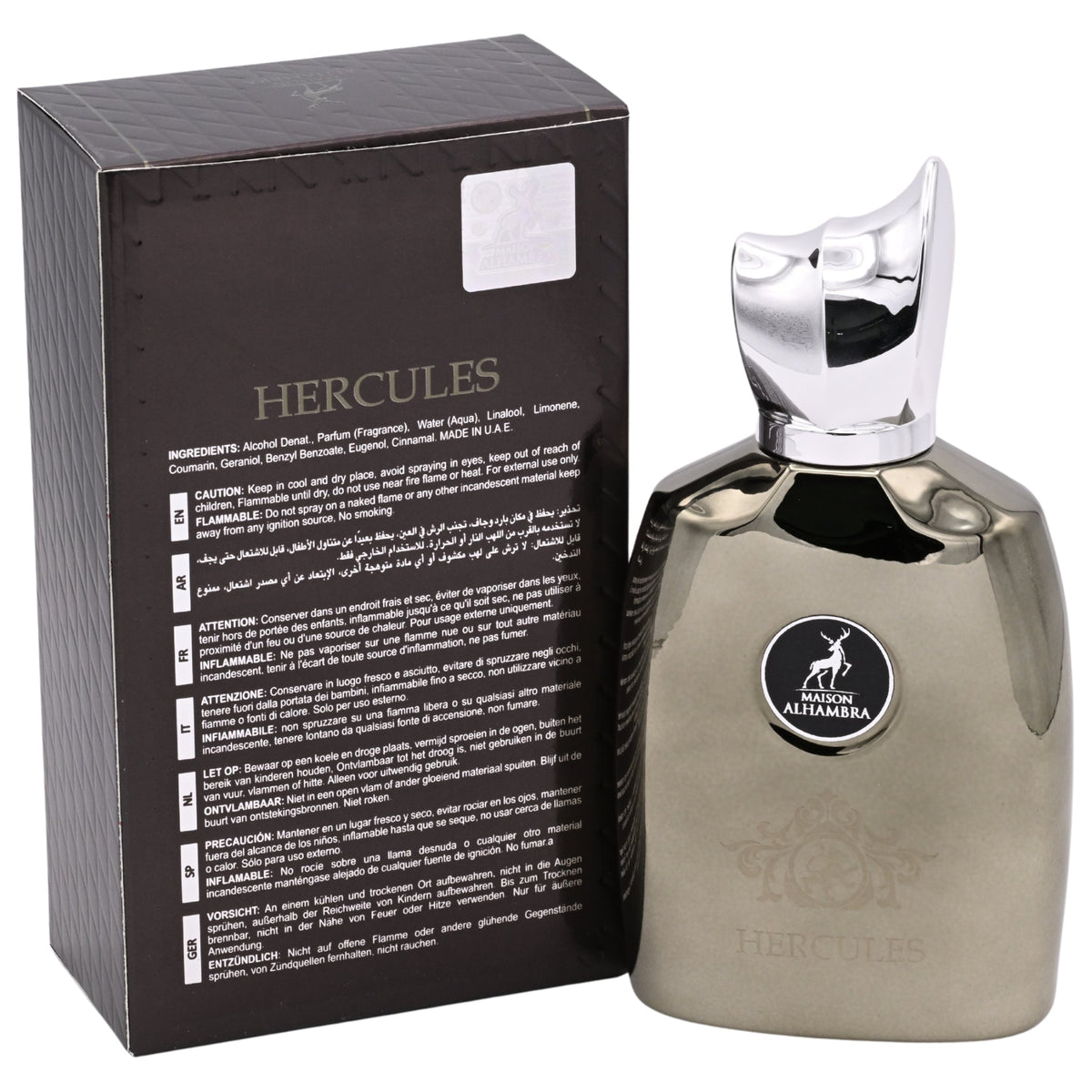 Maison Alhambra Hercules Eau de Parfum Spray for Men, 3.4 fl oz (100 ml)