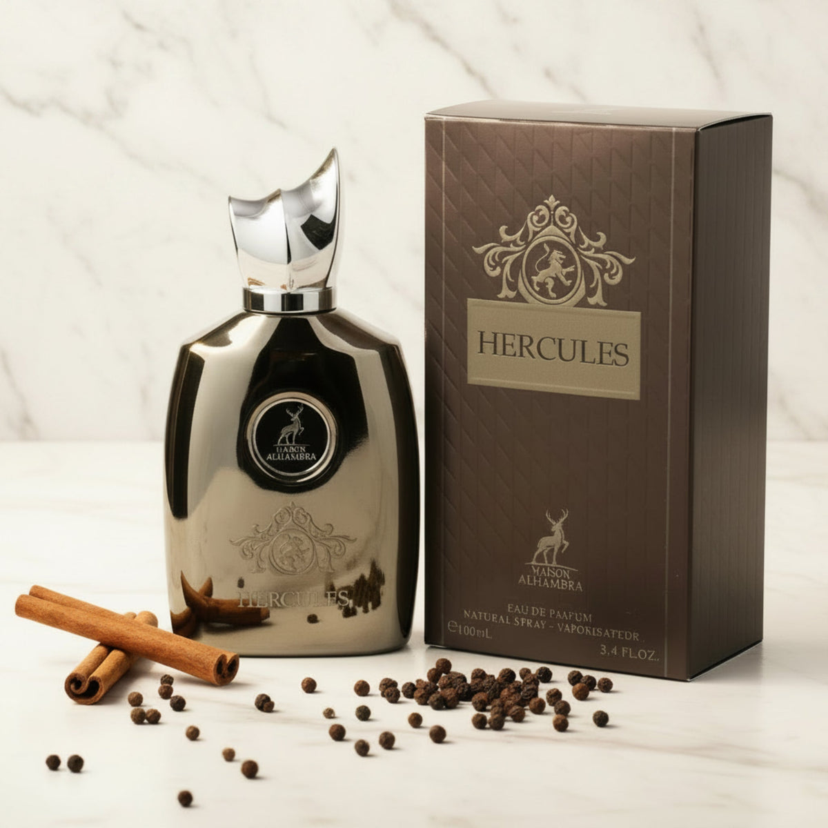 Maison Alhambra Hercules Eau de Parfum Spray for Men, 3.4 fl oz (100 ml)