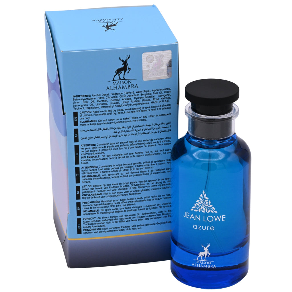 Maison Alhambra Jean Lowe Azure Eau de Parfum (EDP) Unisex Spray 3.4 oz (100 ml)