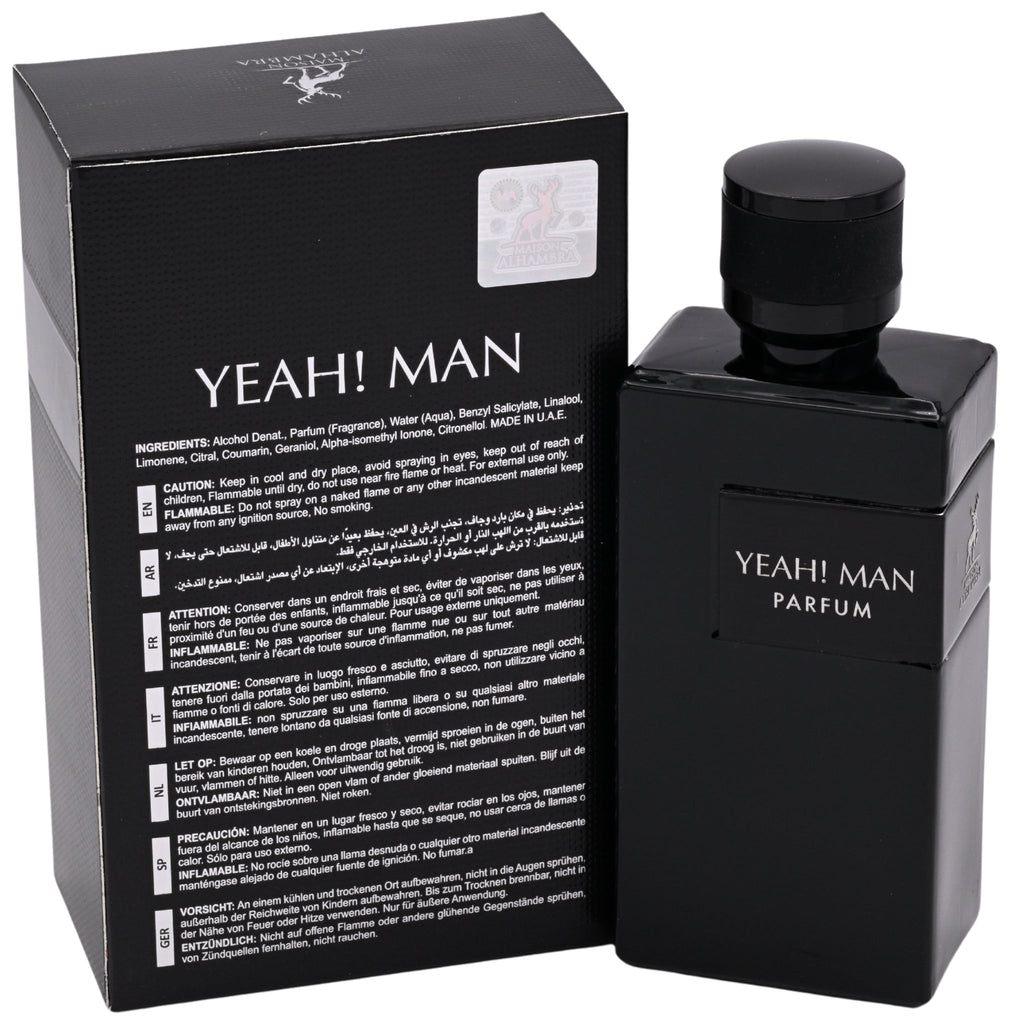 Maison Alhambra Yeah! Man Eau de Parfum Spray for Men 3.4 oz (100 ml)