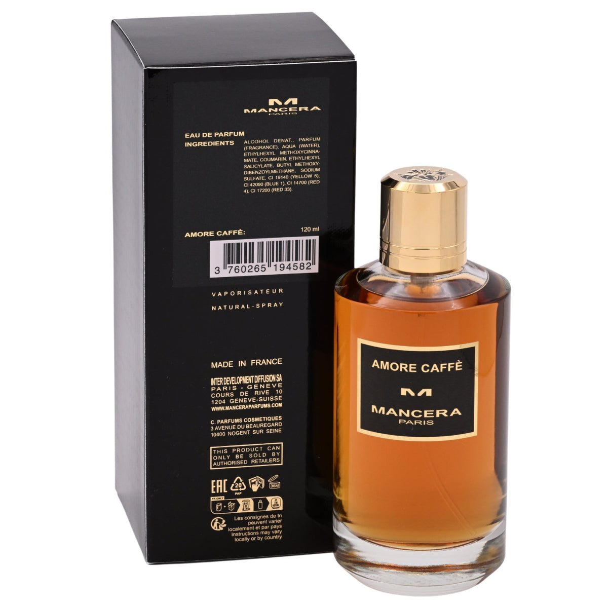 Mancera Amore Caffè Eau de Parfum Spray Unisex 4.0 oz (New in Retail Box)