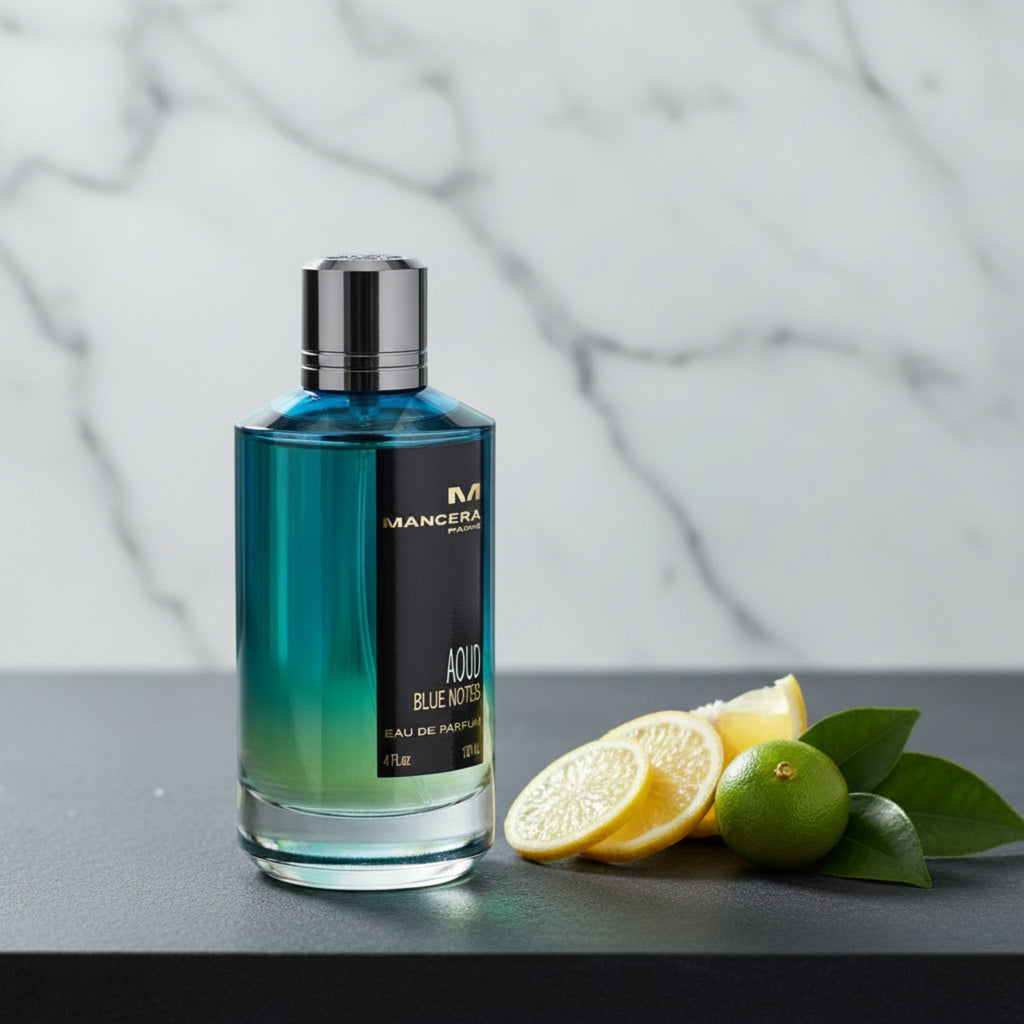 Mancera Aoud Blue Notes Eau de Parfum (EDP) Unisex Spray 4.0 oz / 120 ml, Made in France