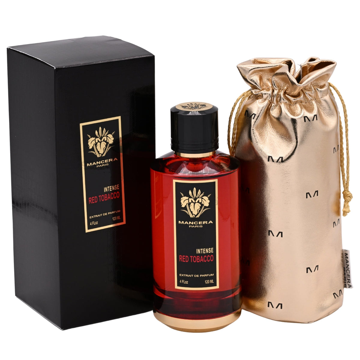 Mancera Red Tobacco Intense Eau de Parfum Spray, Unisex, 4.0 oz (120 ml) – New Retail Box