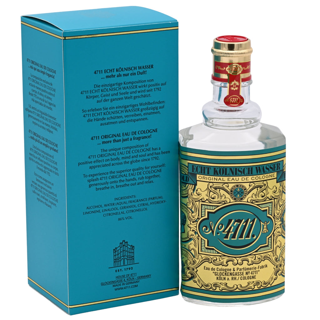 Maurer & Wirtz 4711 Original Eau de Cologne (EDC) Unisex 6.8 oz / 200 ml Splash - New Retail Box