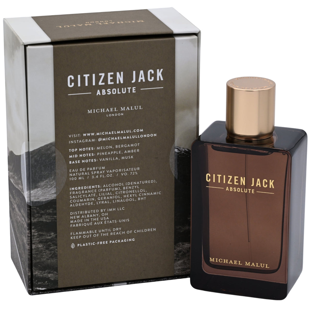 Michael Malul Citizen Jack Absolute EDP Spray Men 3.4 oz 100ml New Box