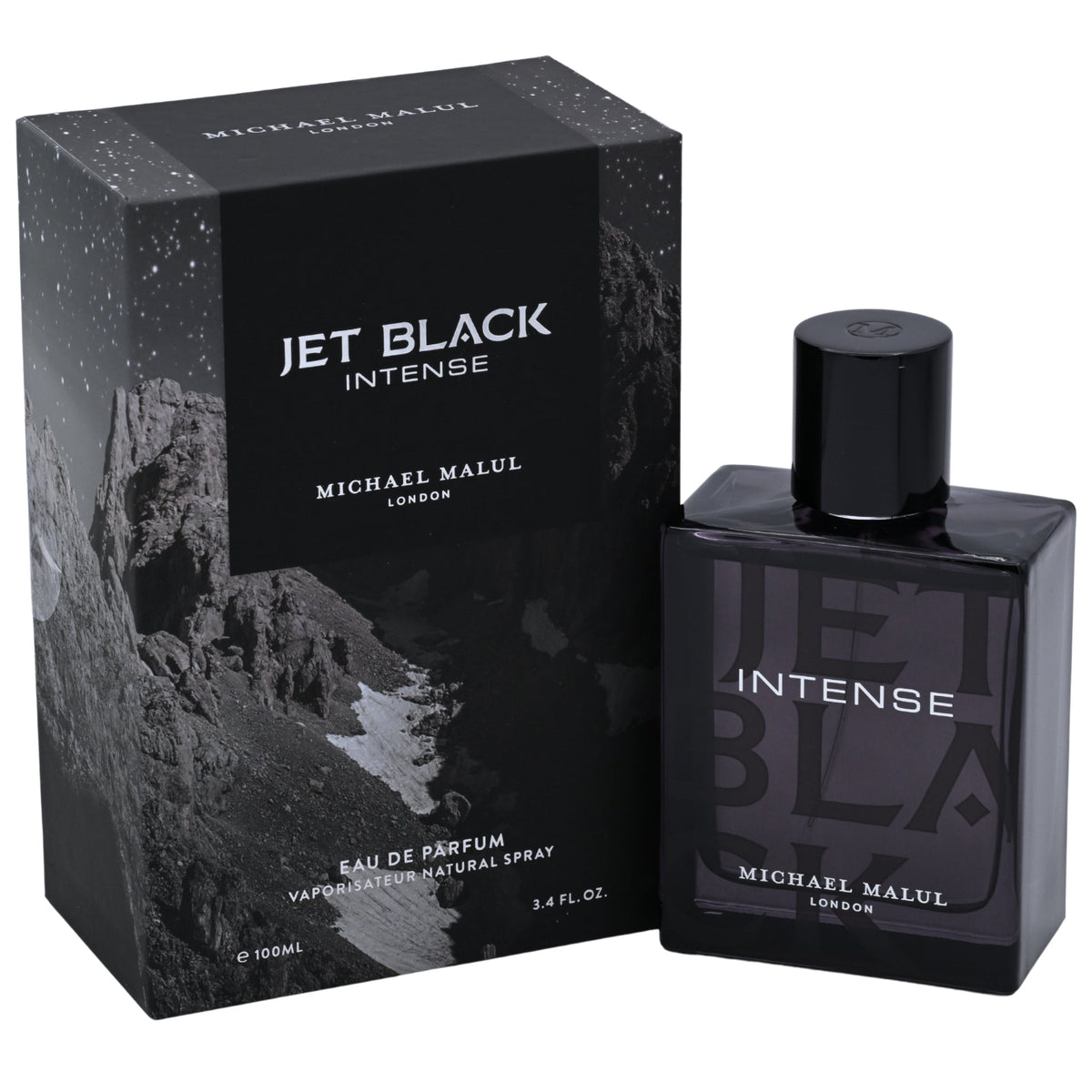 Michael Malul Jet Black Intense EDP Spray Men 3.4 oz New Box