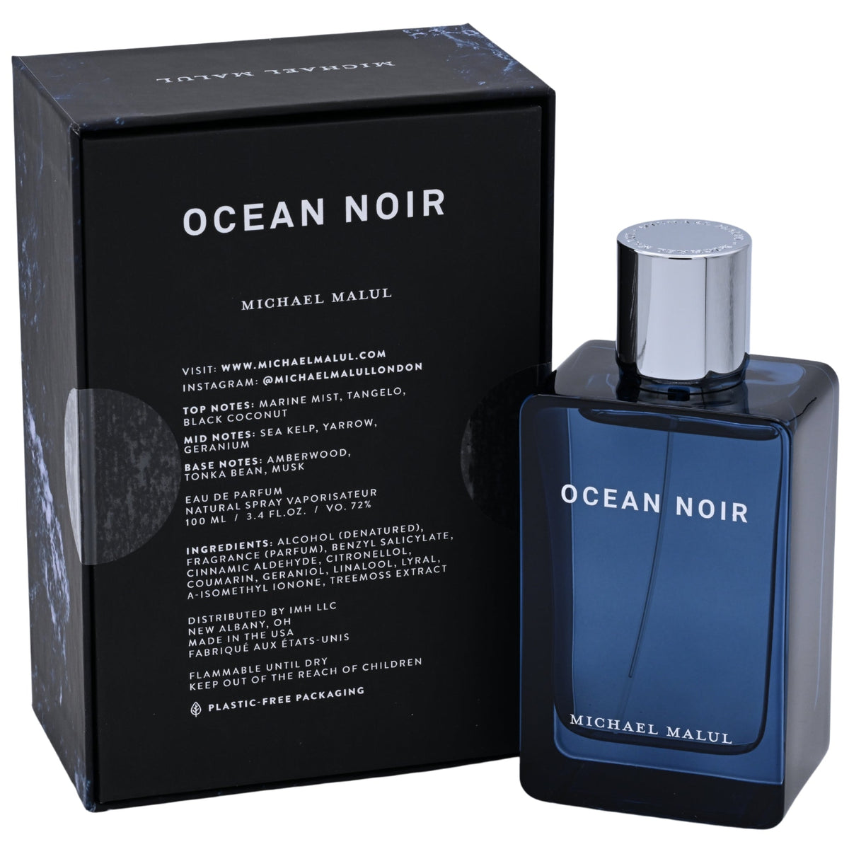 Michael Malul Ocean Noir EDP Spray Men 3.4 oz 100ml New Box