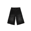 Black Multi Pocket Baggy Cargo Shorts
