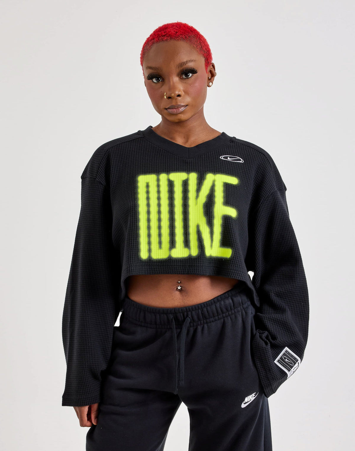 Nike Oversized Long-Sleeve Cropped Jersey