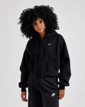 Nike Studio Fleece Medium-Weight Cropped Full-Zip Hoodie