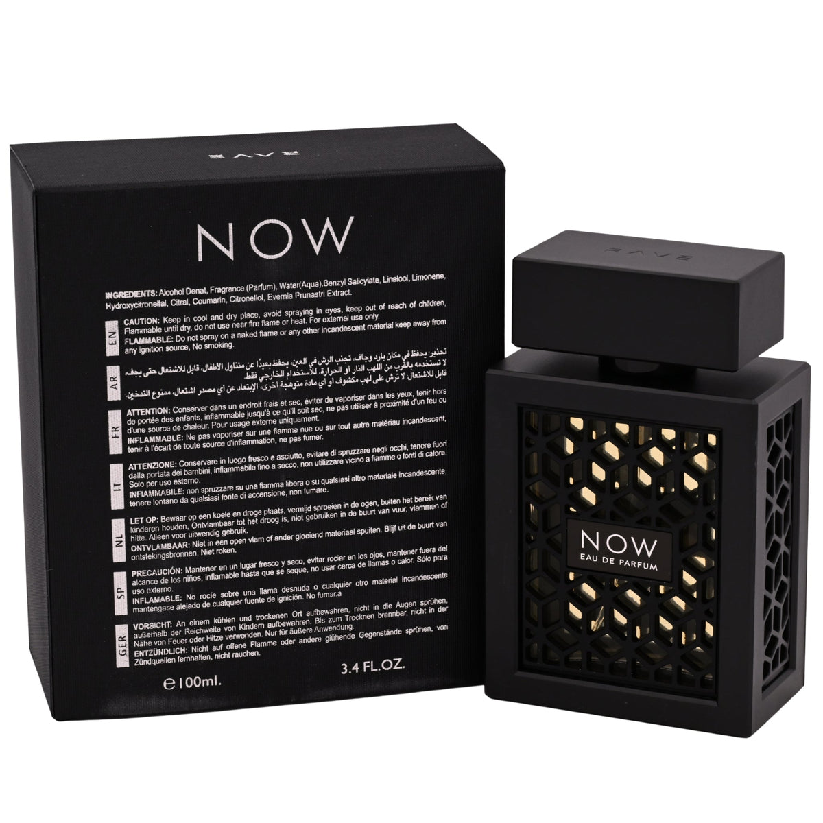 Now Rave by Lattafa perfume for unisex EDP 3.3 / 3.4 oz New in Box