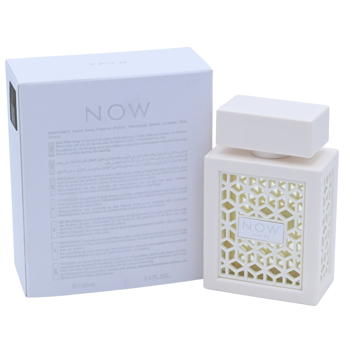 Now White Rave by Lattafa perfume unisex EDP 3.3 / 3.4 oz New in Box